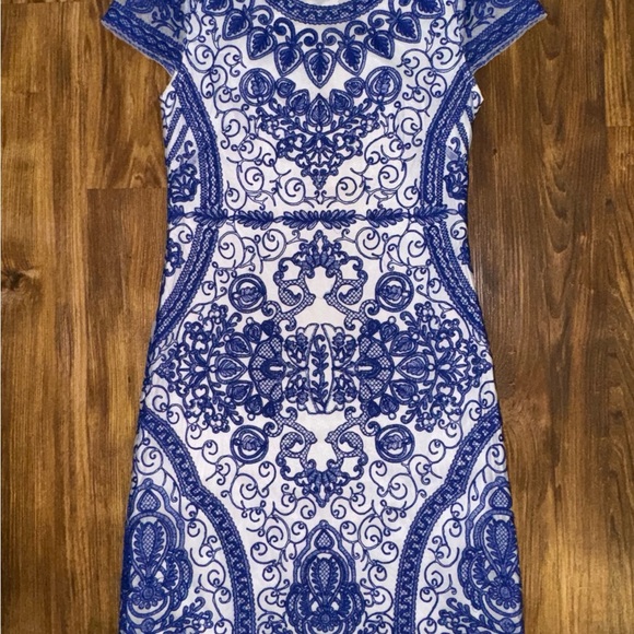 Yoanna Baraschi Blue Pepin Sheath Dress size 4 - Picture 12 of 15